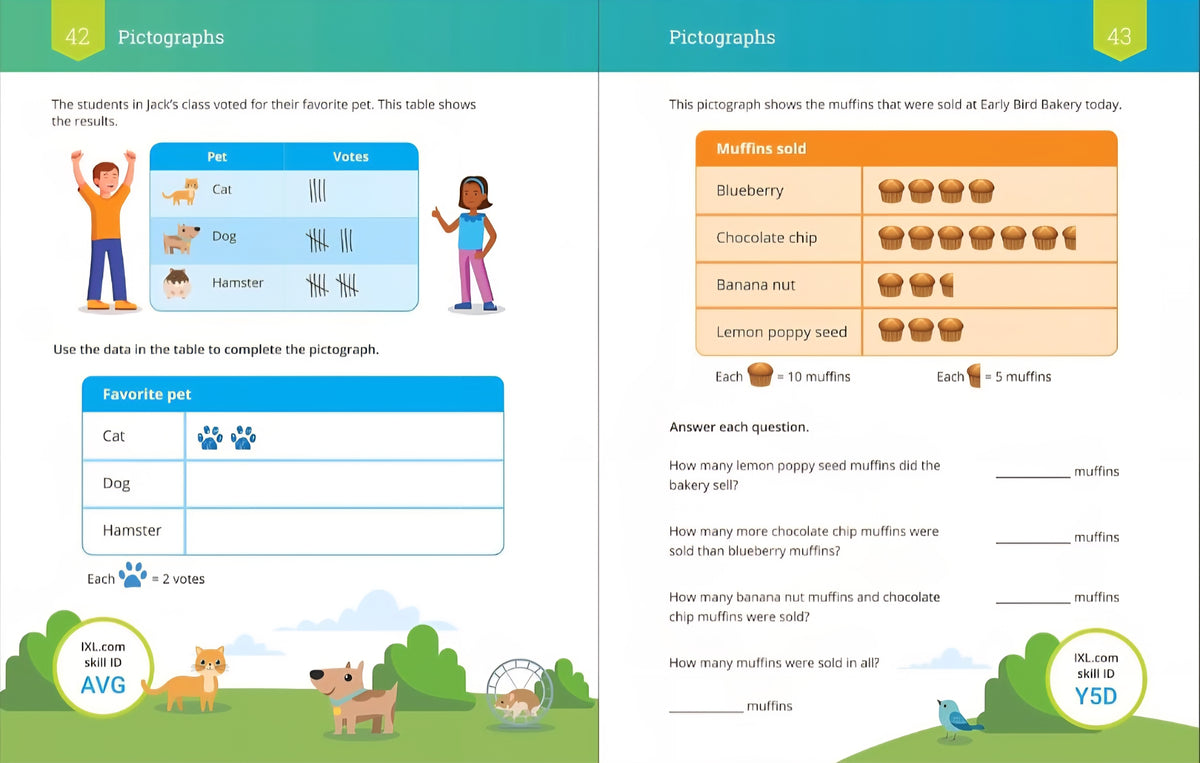 3rd Grade Math Workbook | Multiplication, Division, Fractions & Geometry | Grade 3