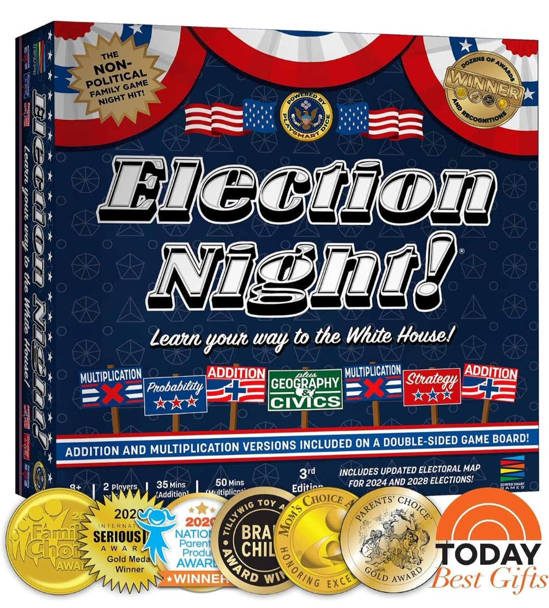Election Night!|Math, Geography & Civics Board Game