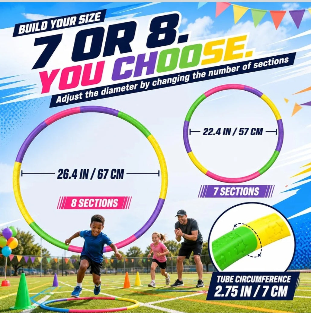 Adjustable Color Hoop Set|Homeschool PE & Movement Equipment