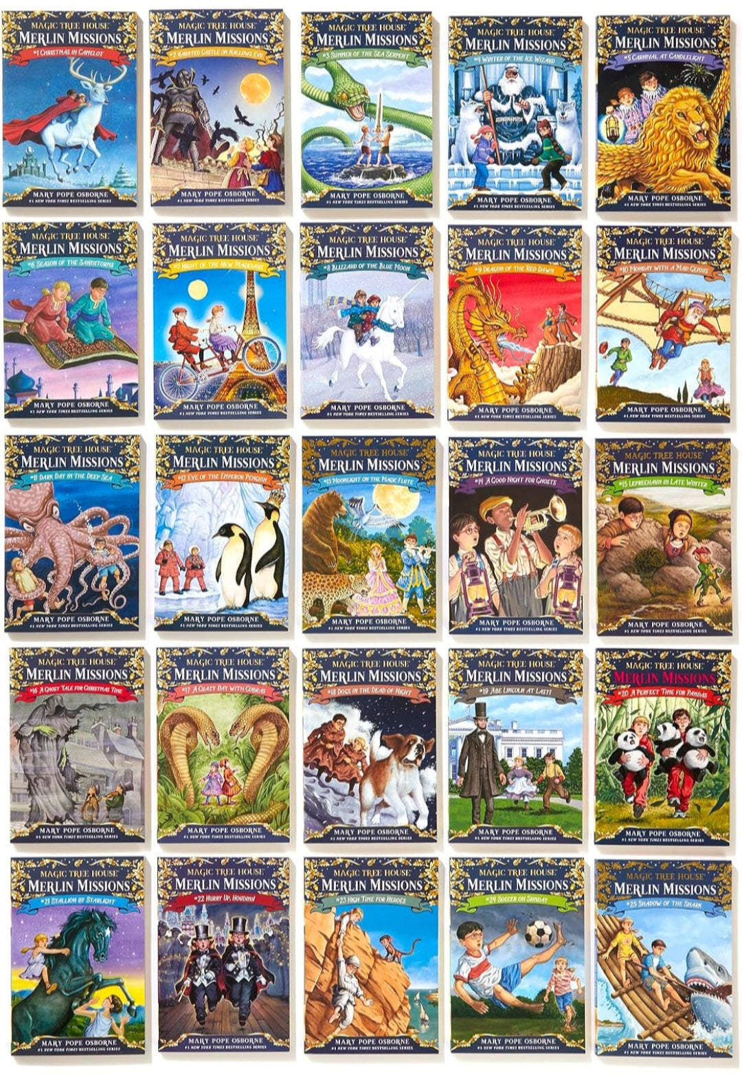 Magic Tree House Merlin Missions Books 1–25 Boxed Set|Children's Adventure Chapter Book Collection