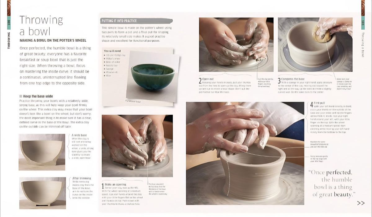 Complete Pottery Techniques | Ceramic Art, Wheel Throwing, Hand-Building & Decoration | DK