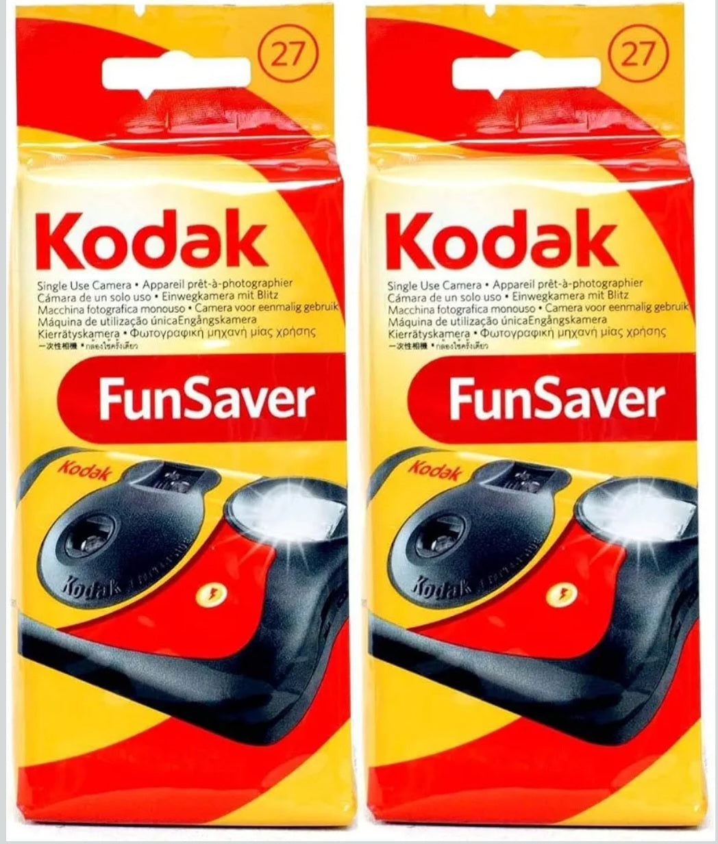Film Photography|Kodak FunSaver Disposable Film Cameras, 2-Pack