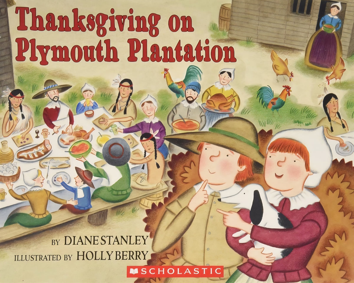 Thanksgiving on Plymouth Plantation | Diane Stanley | Time-Traveling Twins Historical Picture Book | USED|Paperback