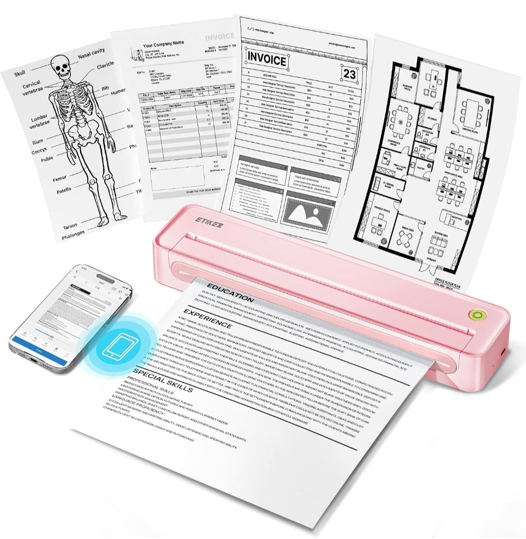 Portable Thermal Printer| Wireless 8.5" x 11"