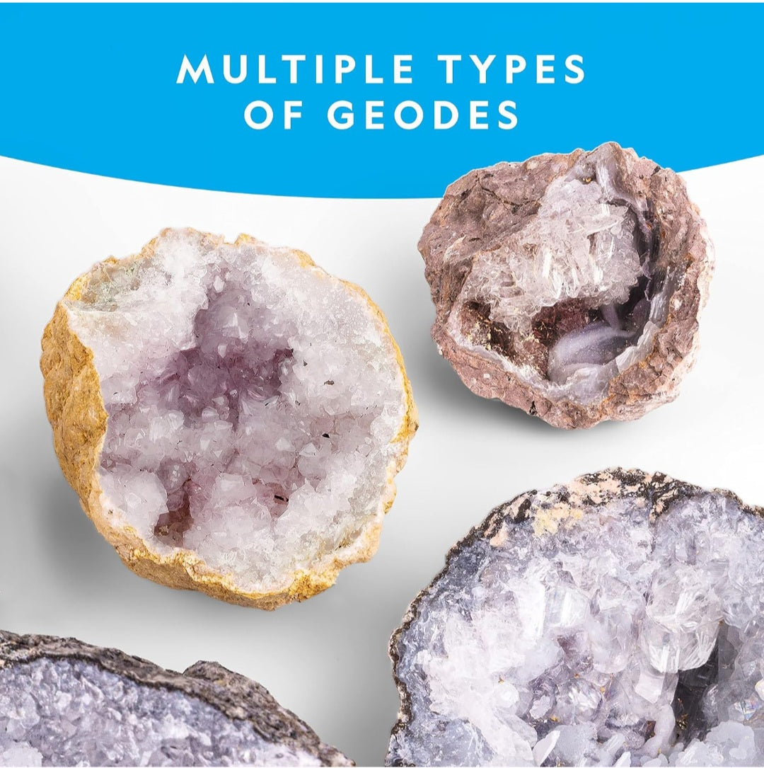 National Geographic Break Open 10 Geodes Science Kit | Crystal & Geology STEM Exploration Kit for Kids