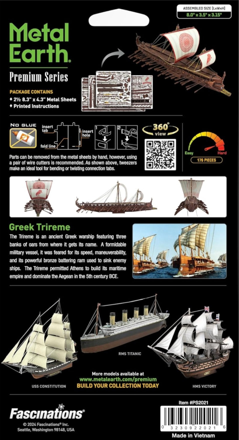 Ancient Greece History & Naval Engineering Study Kit | 2 Books & Greek Trireme Model | Grades 8–12