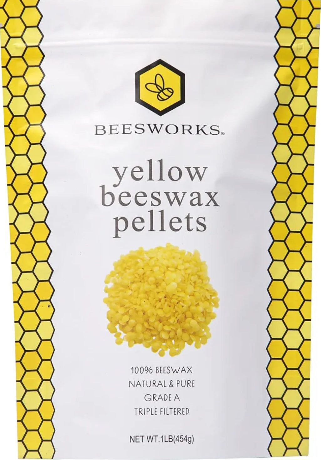 Yellow Beeswax Pellets| 100% Pure Beeswax for Candle Making & Crafts (1 lb, 2lb, or 5 lb)