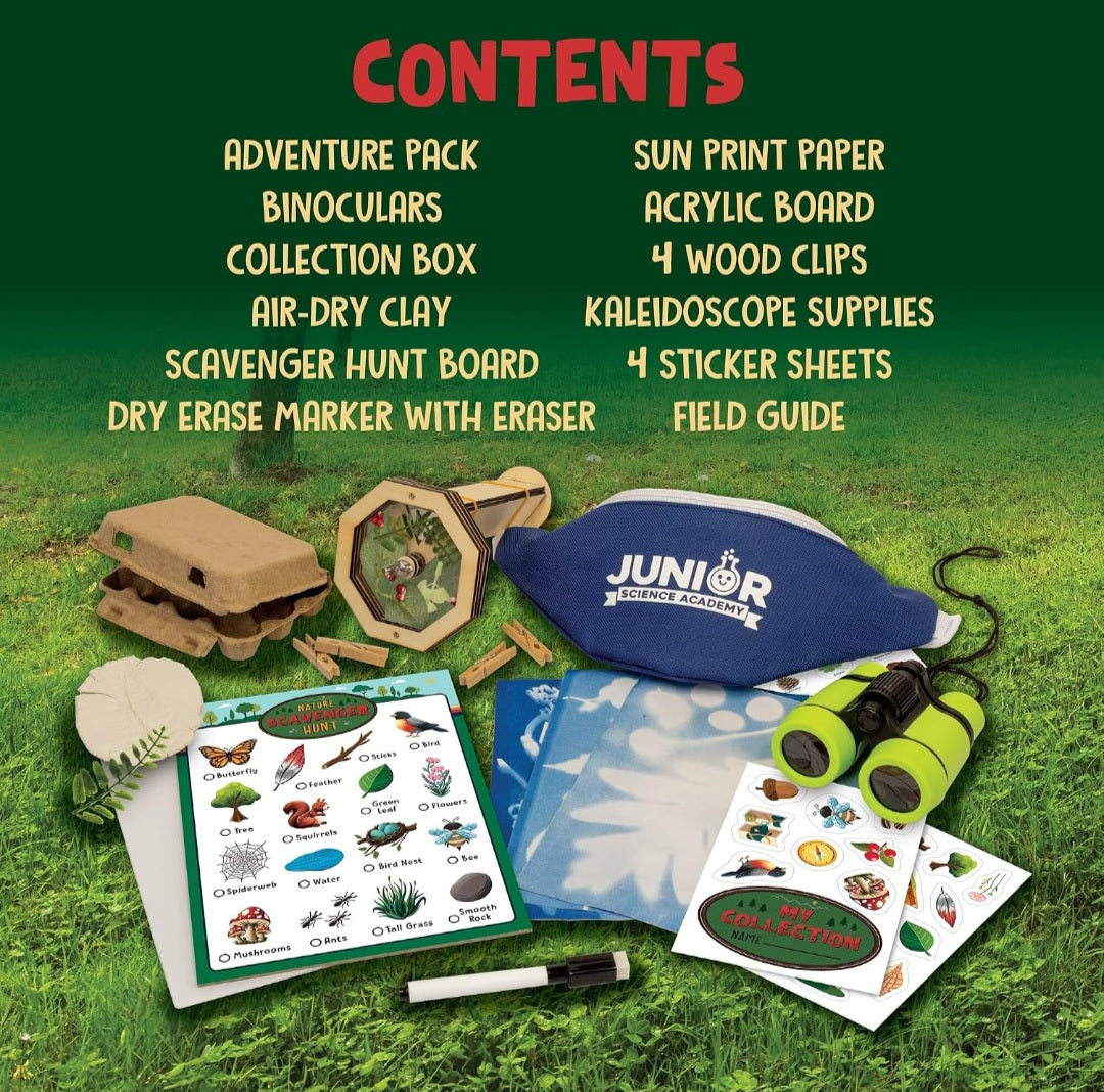 Nature Adventure Science Kit | Binoculars, Nature Scavenger Hunt & Outdoor Discovery Activities