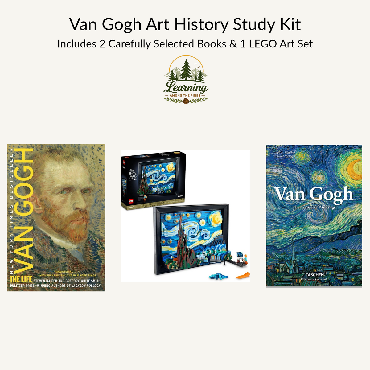 Van Gogh Art History Study Kit | The Starry Night, 2 Books & LEGO® Art Set | Grades 8–12