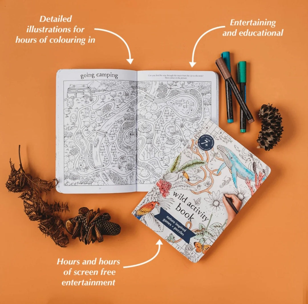 Wild Activity Book| Nature-Inspired Games & Puzzles for Kids