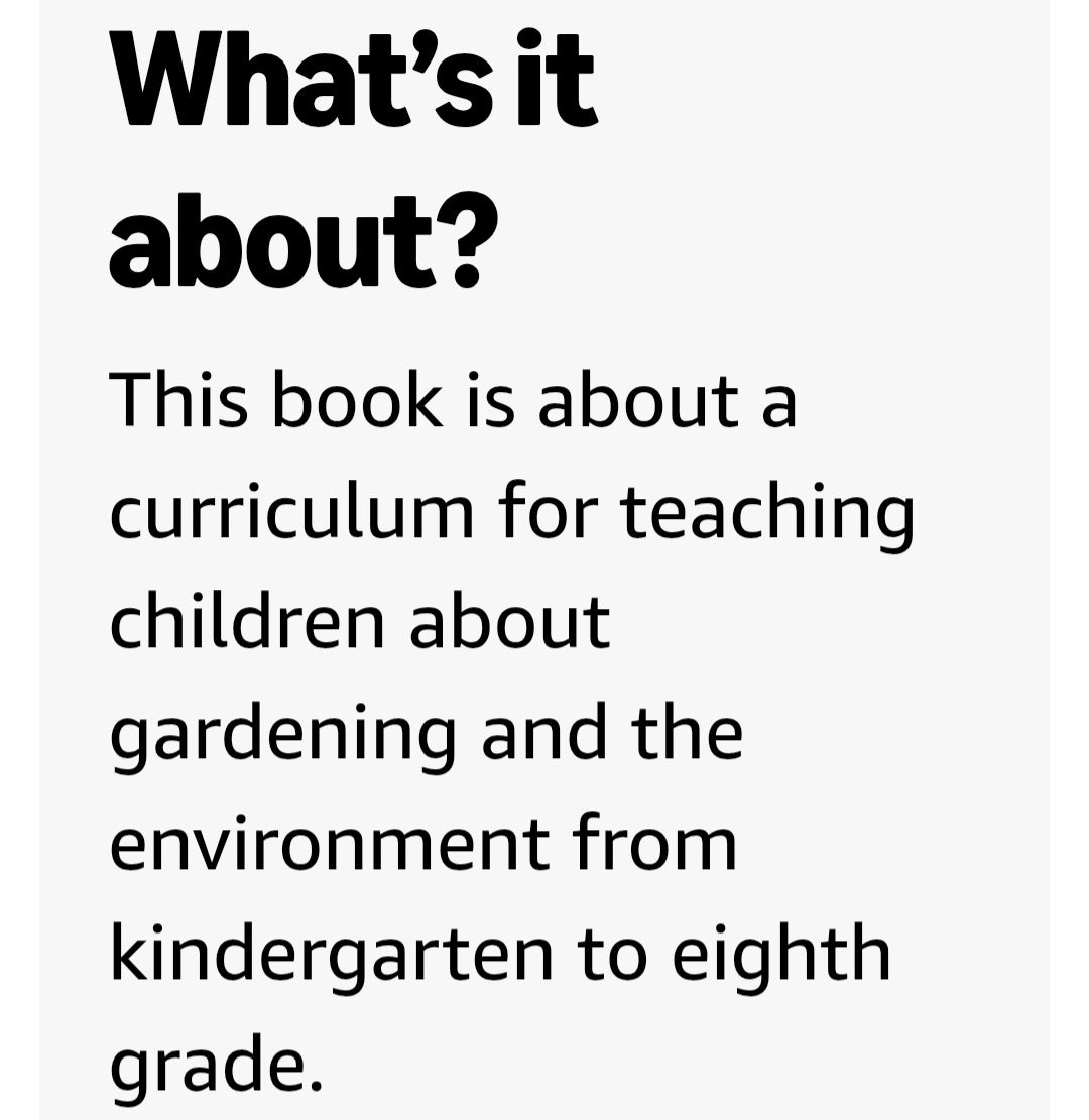 The School Garden Curriculum