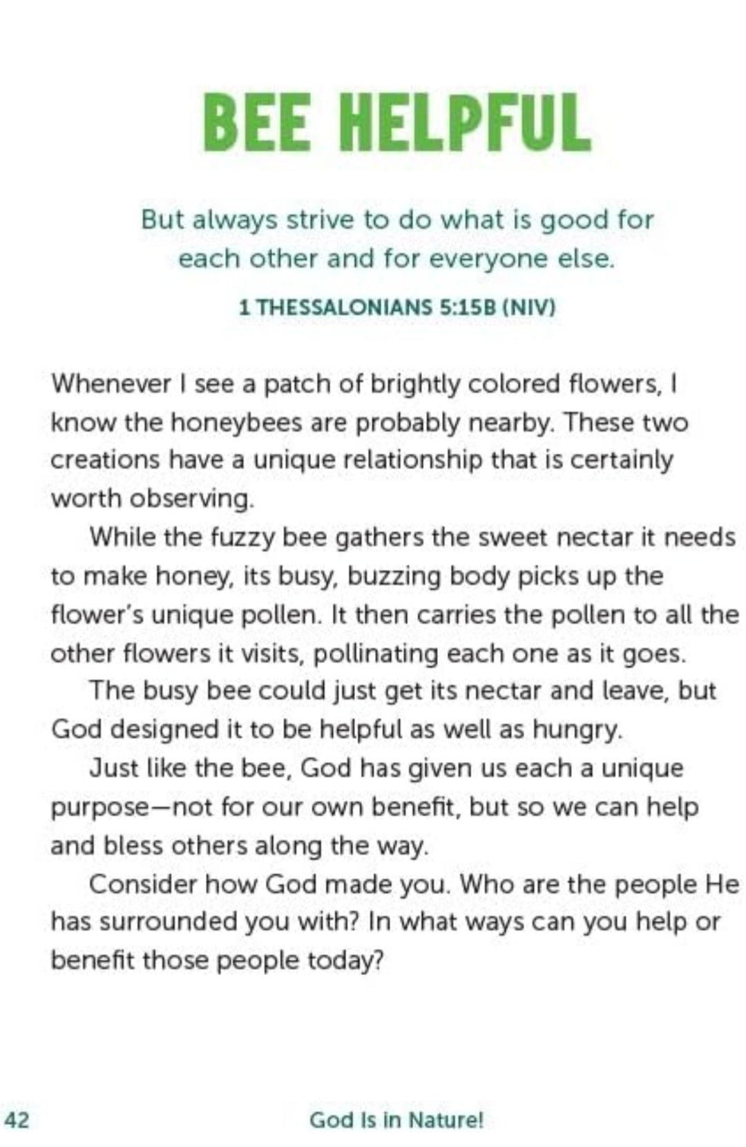 God Is In Nature Devotional