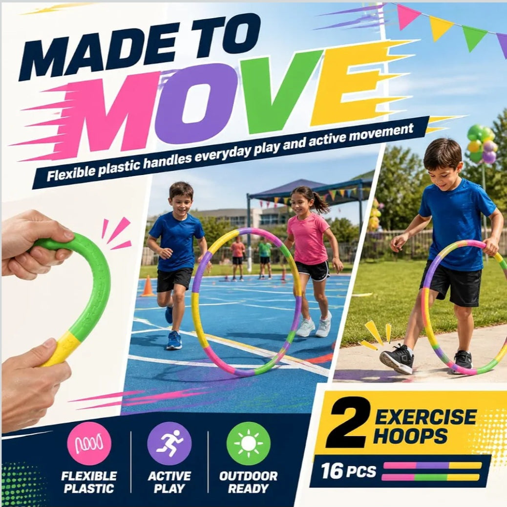 Adjustable Color Hoop Set|Homeschool PE & Movement Equipment