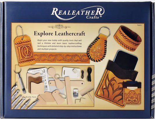 Leathercraft & Traditional Skills Kit | 5 Hands-On Leather Projects | RealLeather Crafts