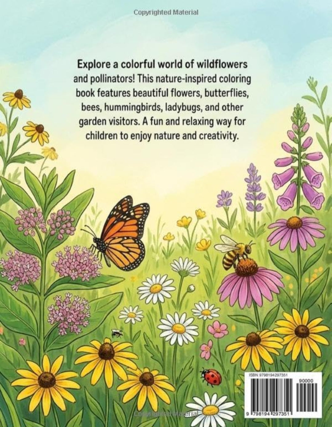 Wildflowers & Pollinators Nature Coloring Book – Educational Plant & Insect Study for Kids