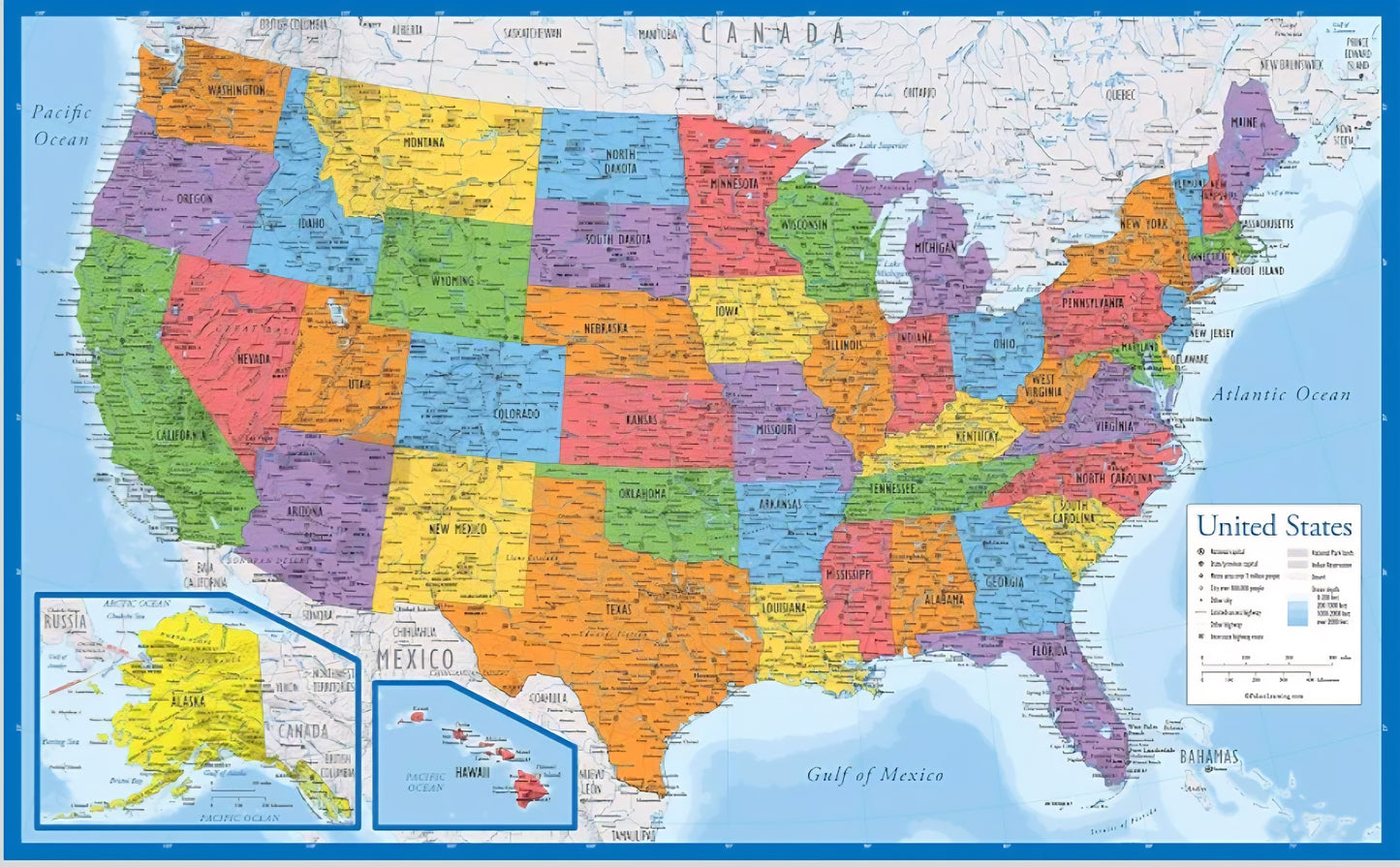 Laminated US & World Maps (set of 2)