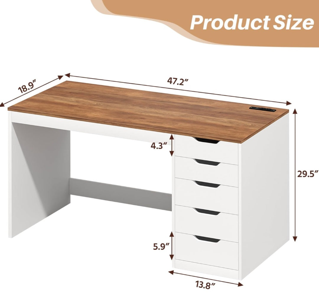 47" Student Study Desk|Homeschool Learning & Writing Desk