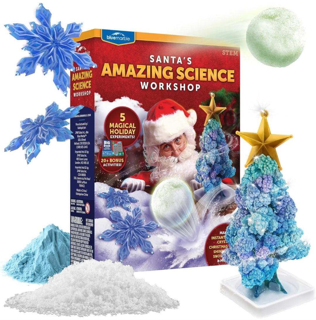 Christmas Science & STEM Experiment Kit | Santa's Amazing Science Workshop | 5 Experiments & 20 Bonus Activities