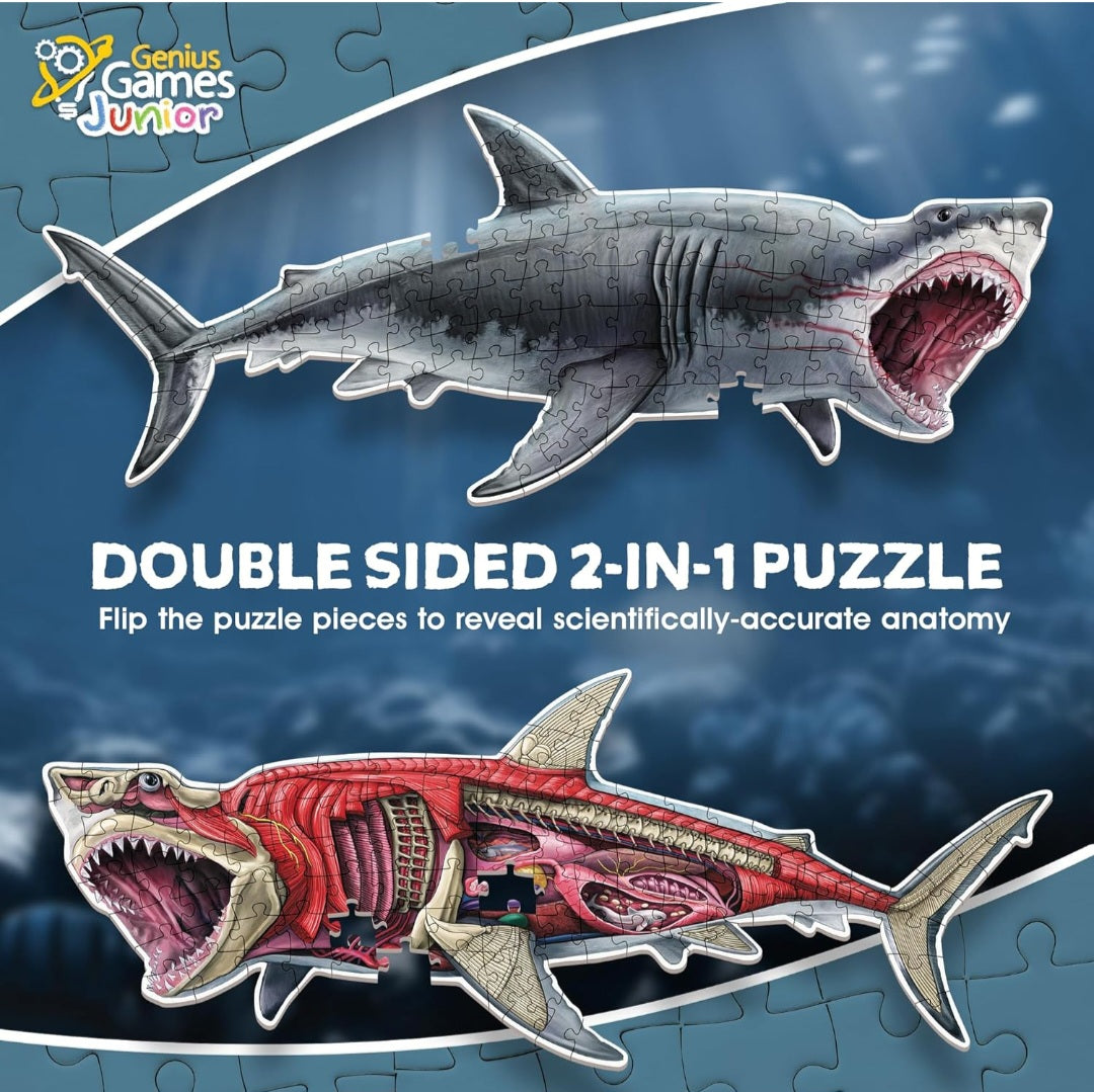 Shark Anatomy Floor Puzzle – 100-Piece Double-Sided Life-Size Shark Puzzle