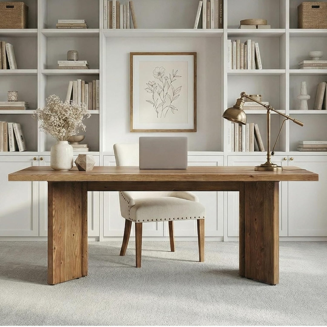 63" Solid Wood Student Desk|Homeschool Learning Workspace