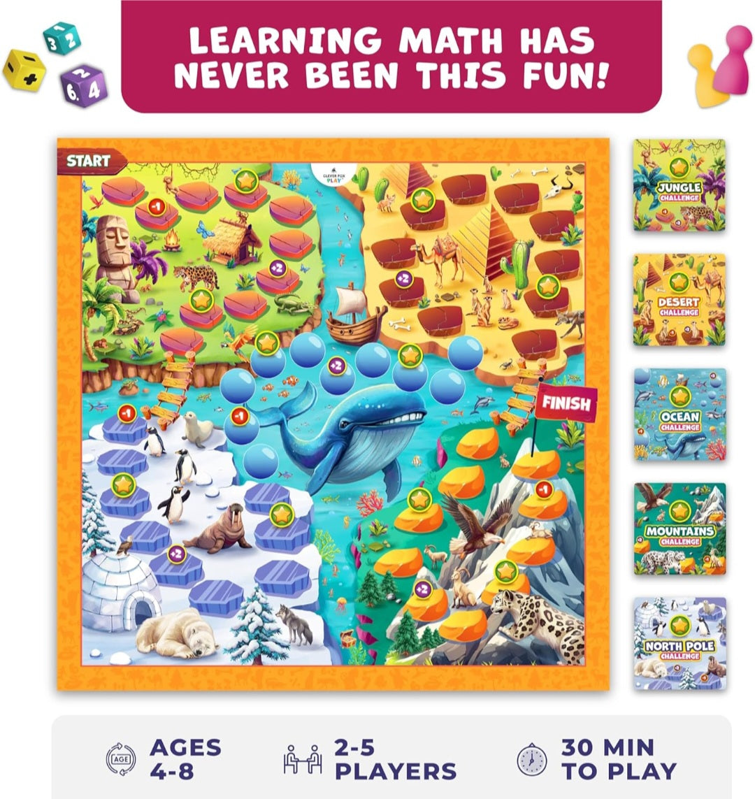 Number Hunter Math Board Game
