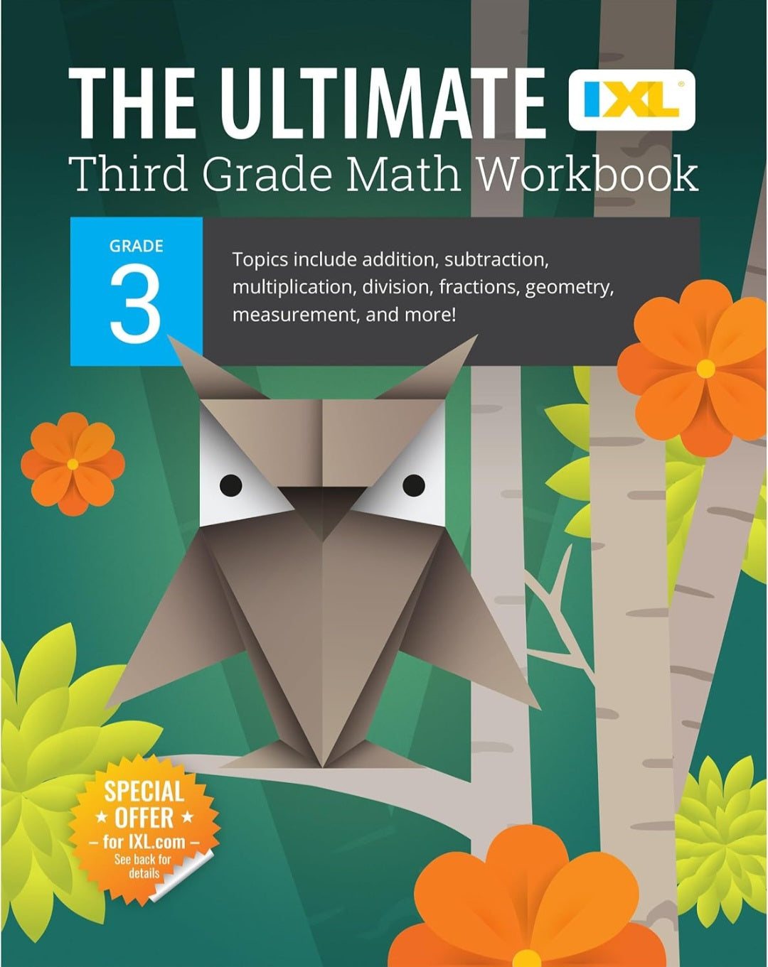 3rd Grade Math Workbook | Multiplication, Division, Fractions & Geometry | Grade 3