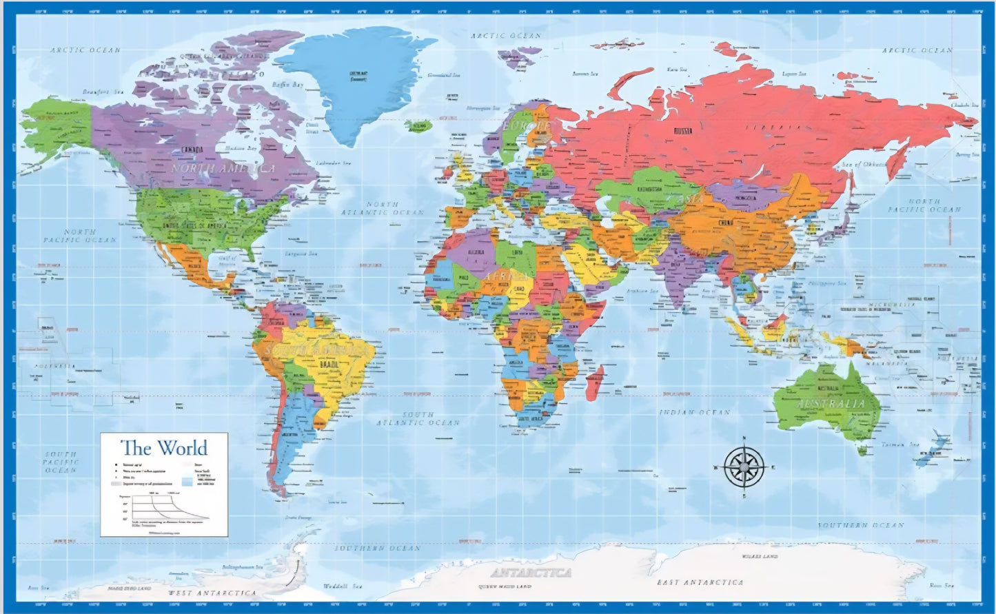 Laminated US & World Maps (set of 2)