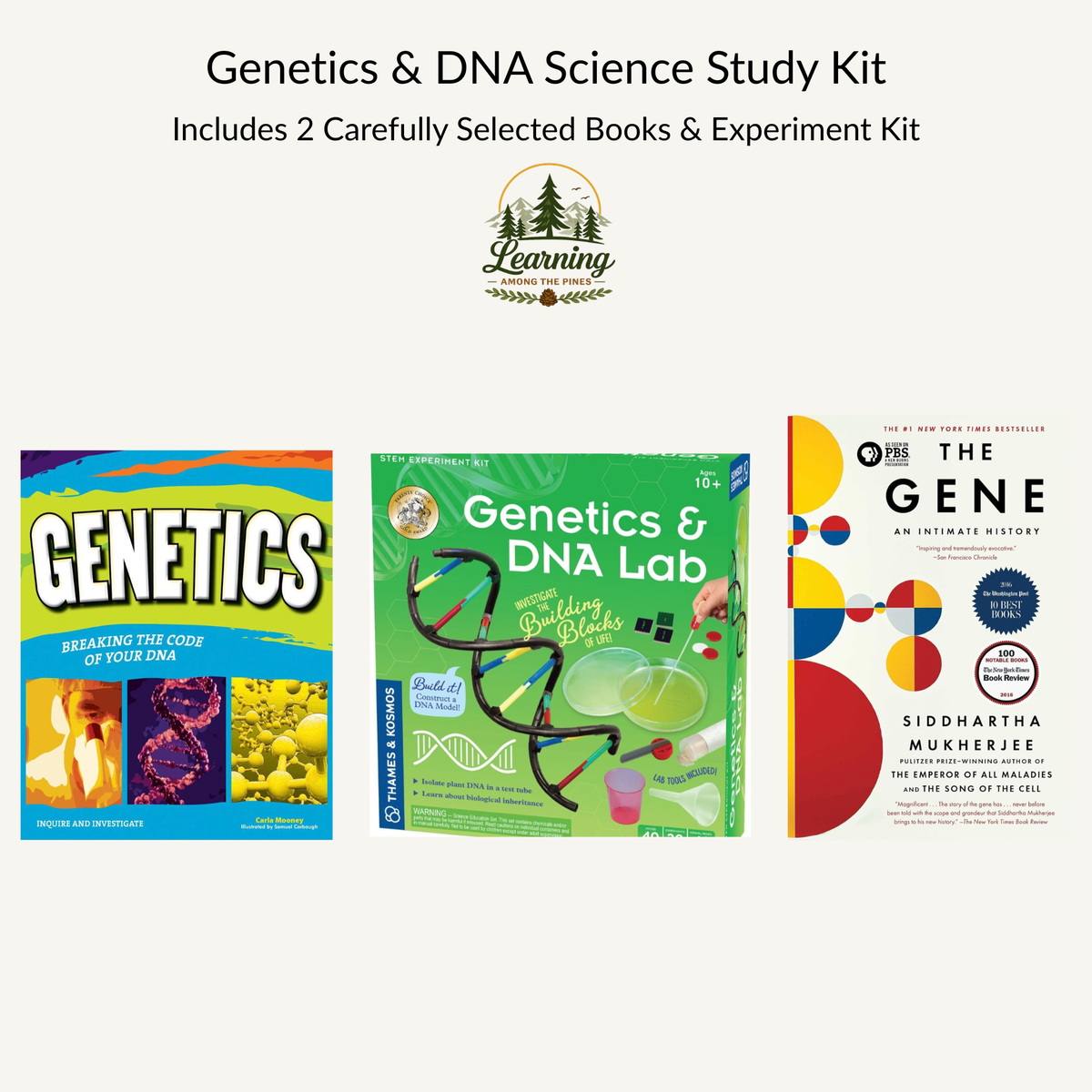 Genetics & DNA Science Study Kit | 2 Books & Genetics Experiment Kit | Grades 8–12