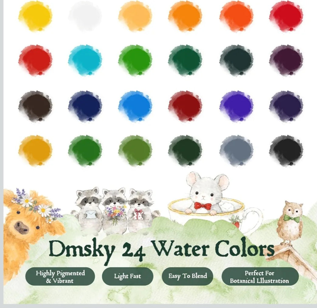 Cozy Barnyard Watercolor Workbook Set | 18 Farm Animal Painting Activities