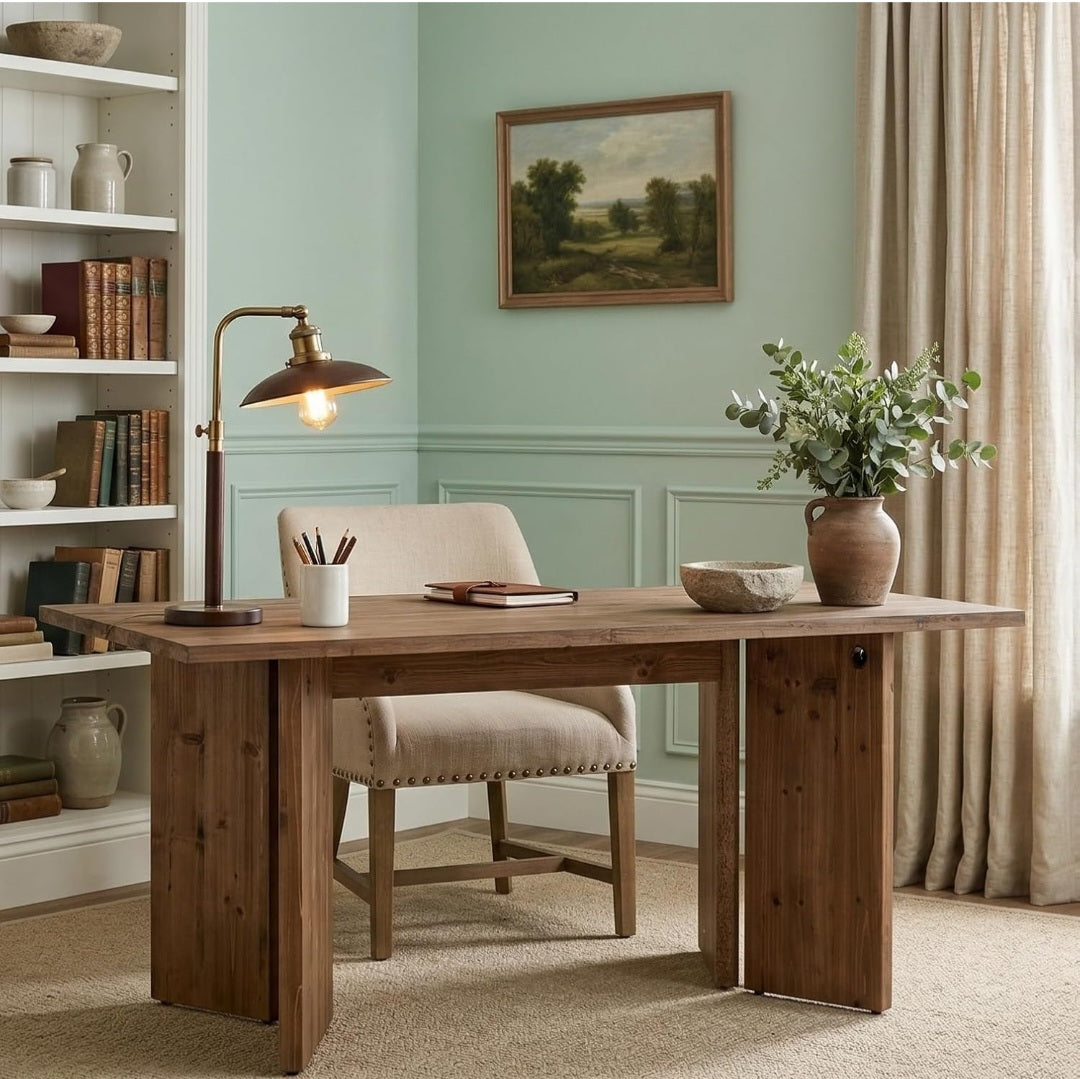 63" Solid Wood Student Desk|Homeschool Learning Workspace