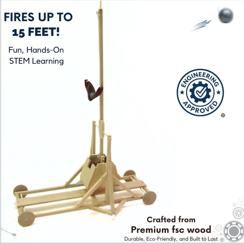 Medieval Trebuchet STEM Kit|Engineering & Physics Model