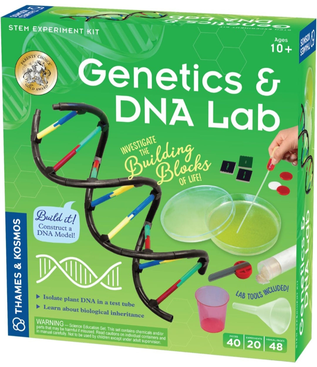 Genetics & DNA Science Study Kit | 2 Books & Genetics Experiment Kit | Grades 8–12