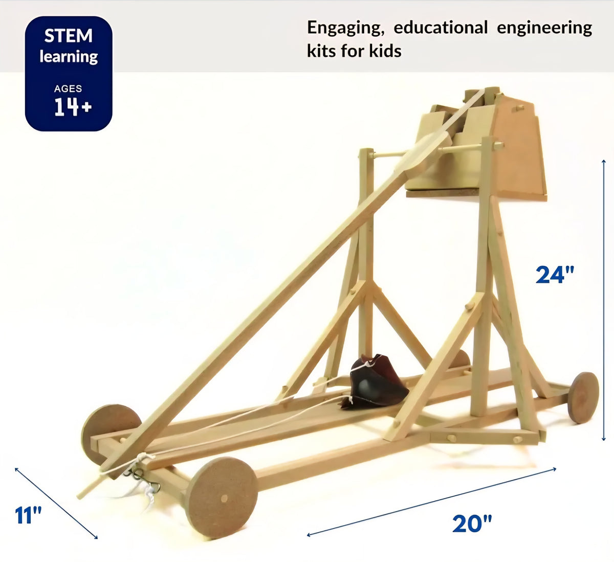 Medieval Trebuchet STEM Kit|Engineering & Physics Model