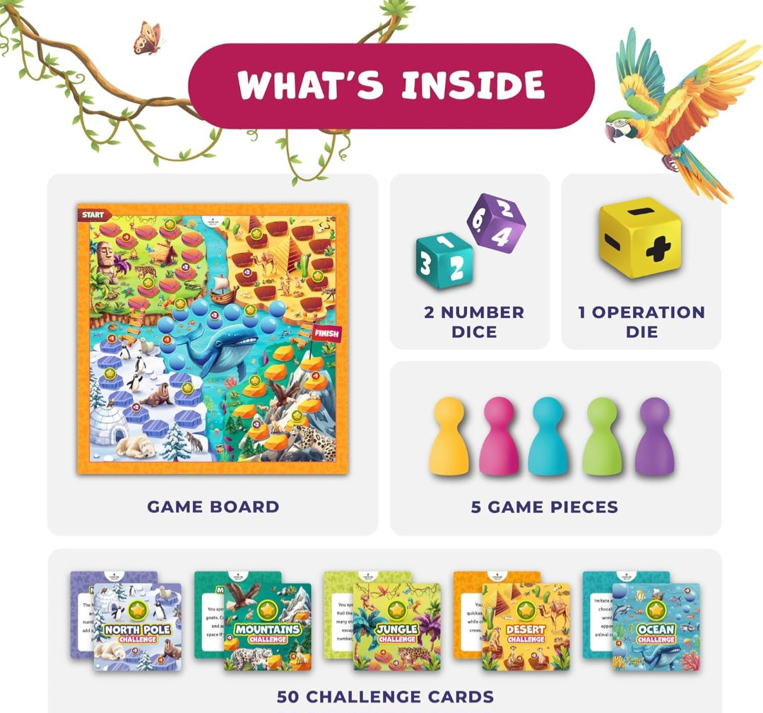Number Hunter Math Board Game