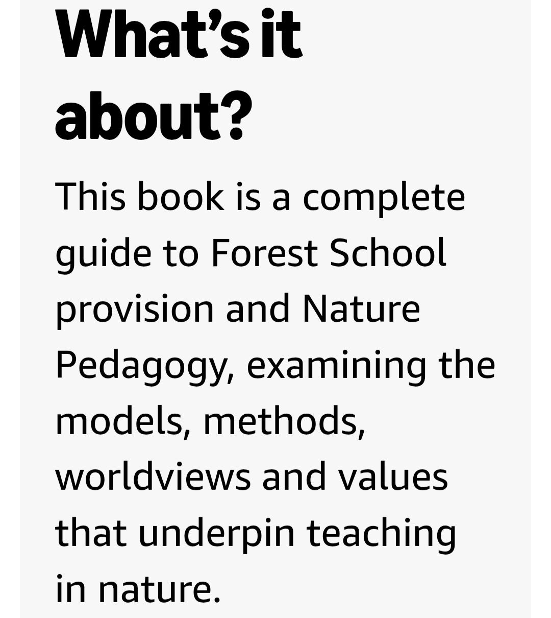 Forest School & Nature Pedagogy